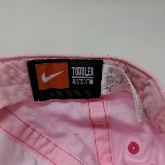 Nike Girl's Strapback Hat Pink Size Toddler Swoosh Logo Embroidered - Picture 7 of 8